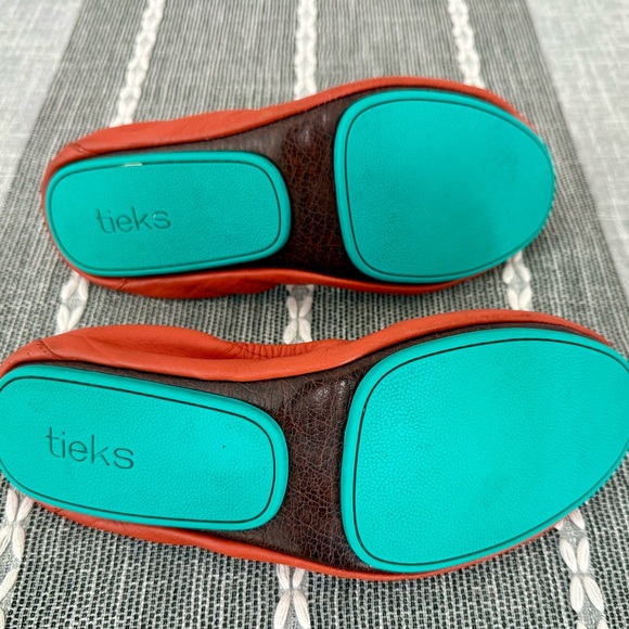 Tieks Tangerine Leather Ballet Flats - Picture 7 of 8